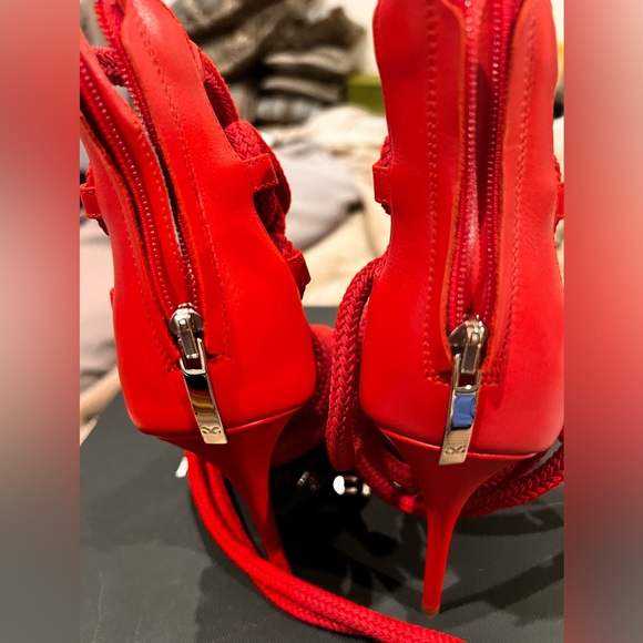 Brand New Monika Chiang Carla Cherry Leather Rope Sandal EU Size 38.5 US 8 - Picture 4 of 8